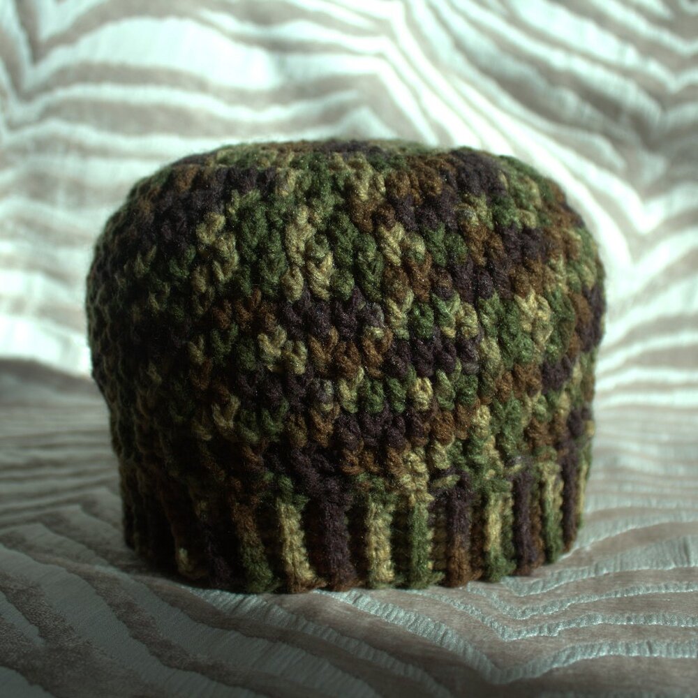 🧶Handmade Crochet Camo Hat | Female Camo Beanie